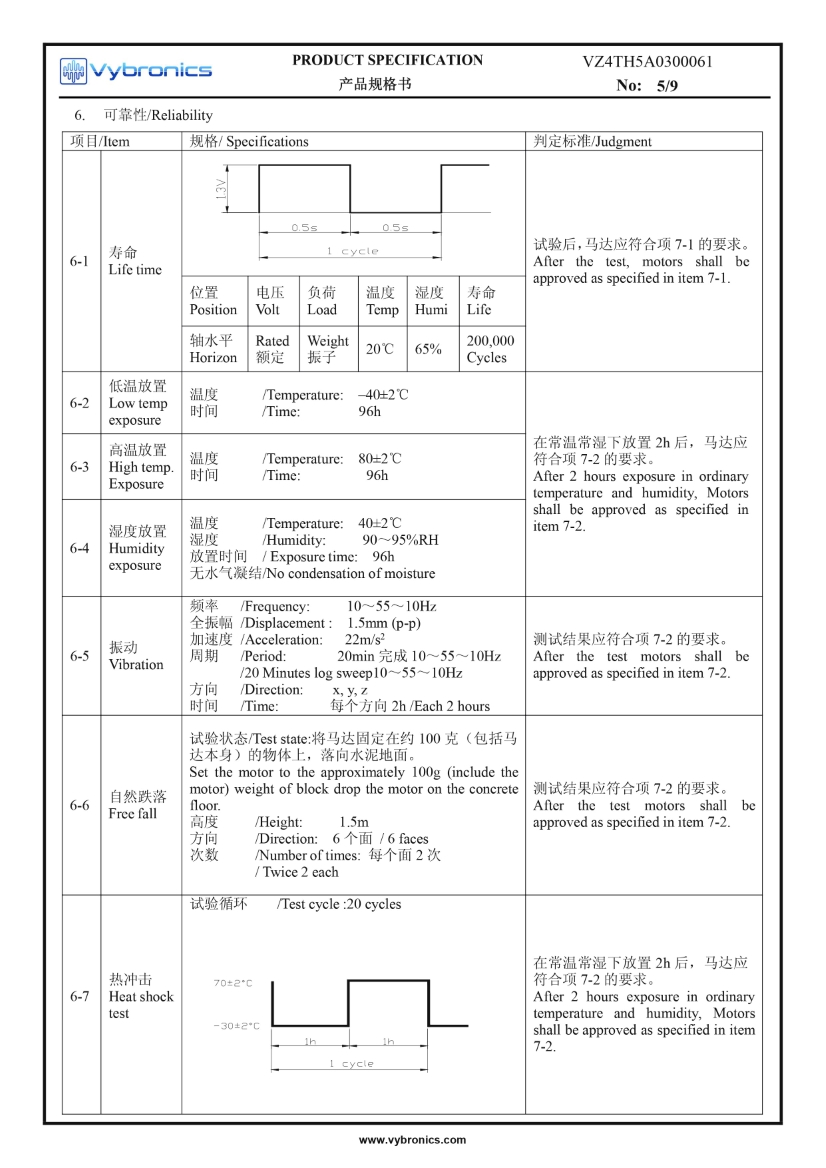VZ4TH5A0300061 (old p/n Z4TH5A0300061) Leaf Spring Contacts SMT Vibration Motor data 05