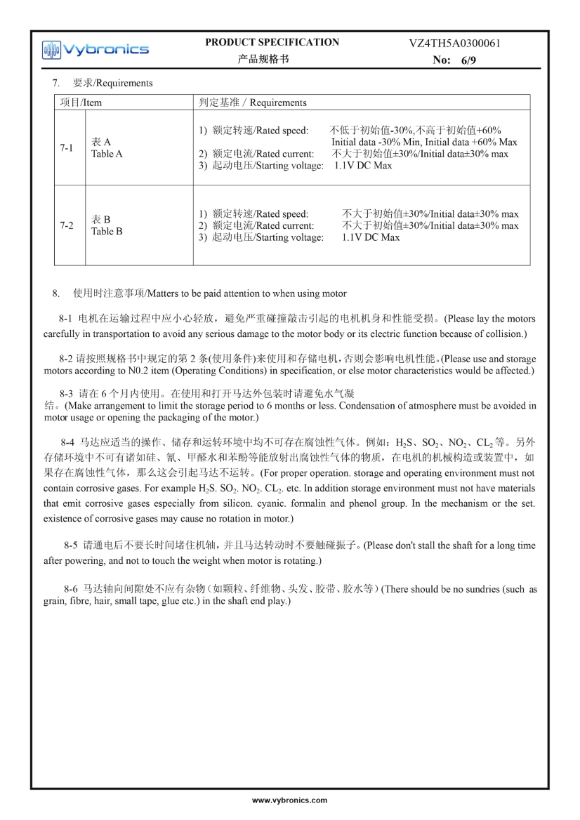 VZ4TH5A0300061 (old p/n Z4TH5A0300061) Leaf Spring Contacts SMT Vibration Motor data 06