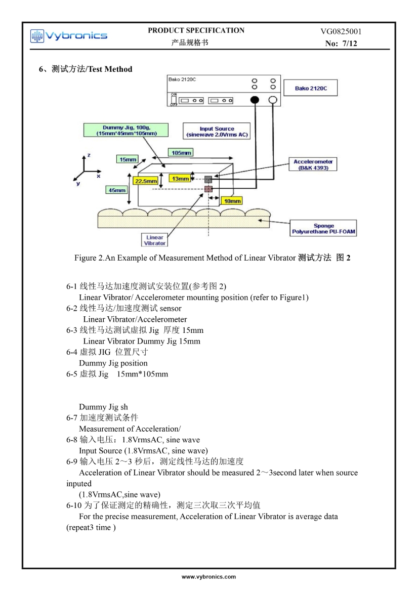 VG0825001 (old p/n G0825001) smallest LRA coin vibration motor data 08