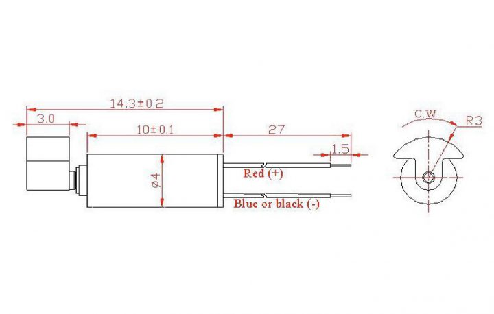 VZ4SL2A0070001 (old p/n Z4SL2A0070001) Wire Leads Cylindrical Vibration Motor Drawing VZ4SL2A0070001 (old p/n Z4SL2A0070001) Wire Leads Cylindrical Vibration Motor Drawing
