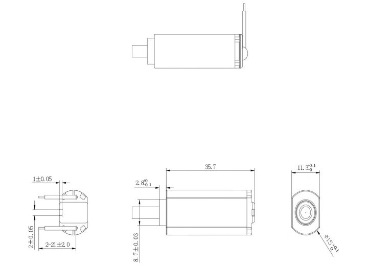 VBL-1521-001 Ultrasonic Toothbrush Vibration Motors Drawing VBL-1521-001 Ultrasonic Toothbrush Vibration Motors Drawing