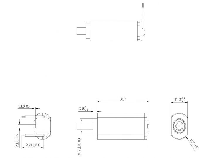 VBL-1522-001 Ultrasonic Toothbrush Vibration Motors Drawing VBL-1522-001 Ultrasonic Toothbrush Vibration Motors Drawing