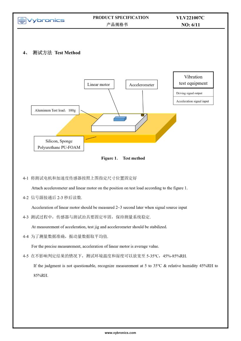 Vybronics VLV221007C Linear Resonant Actuator LRA Vibration Motor Data 06