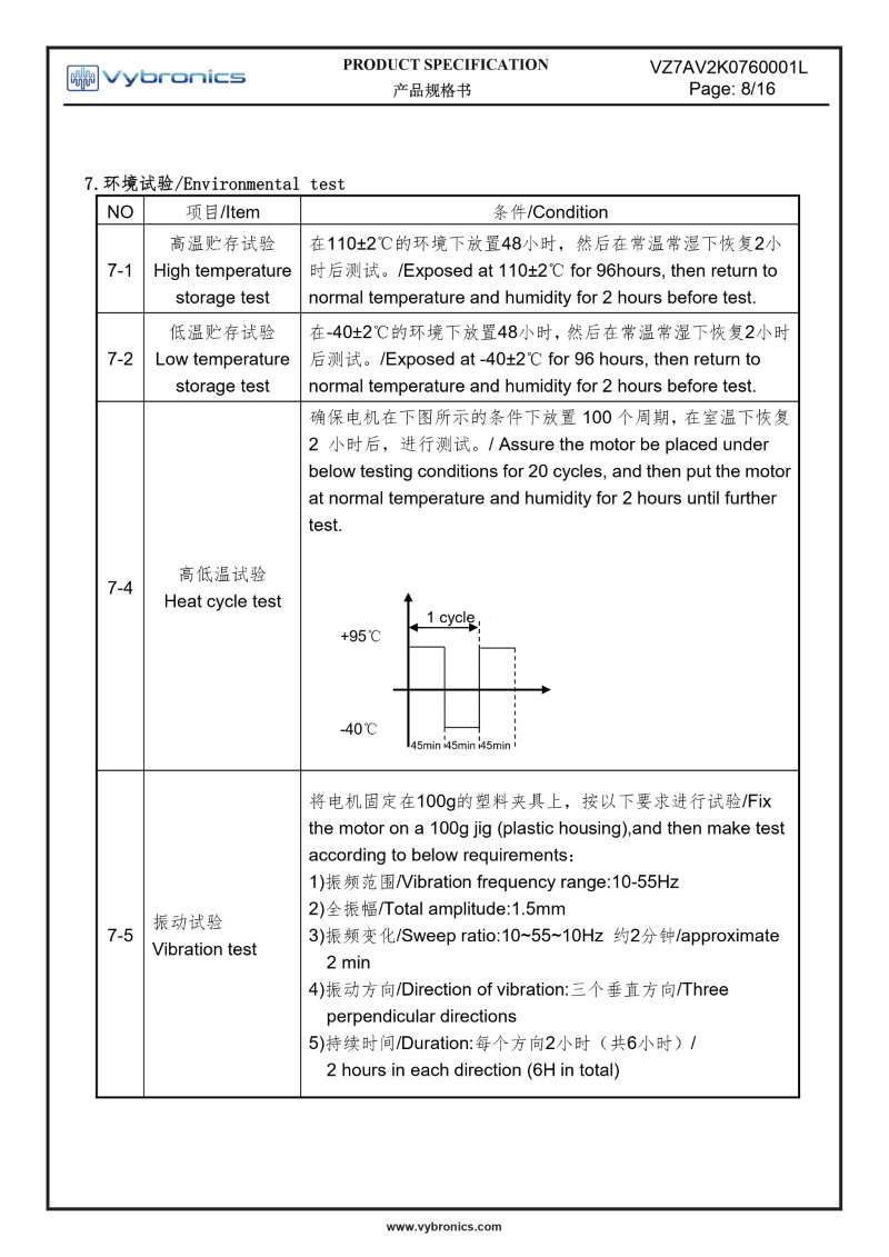 VZ7AV2K0760001L Automotive Cylindrical Vibration Motor Data 08