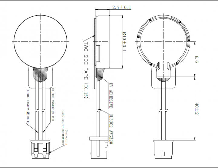 Vybronics VC1027B923F, 3V Coin Vibration Motor Drawing Vybronics VC1027B923F, 3V Coin Vibration Motor Drawing